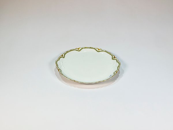 Plato de Porcelana Francesa Haviland Limoges con Guarda Dorada y Espigas - imagen 1