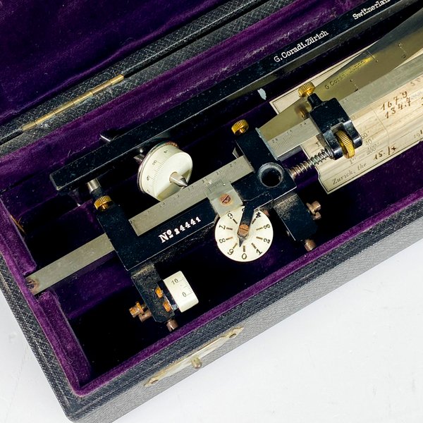 Estuche de medición antiguo con estuche - Descripción detallada - imagen 2