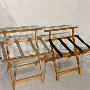 Portaequipajes Plegables de Madera con Cintas de Tela - imagen 3