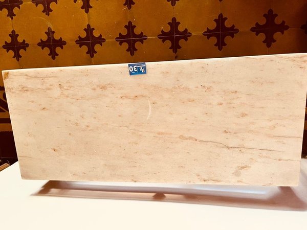 MESA RATONA MADERA Y TAPA MARMOL CARRARA - imagen 3