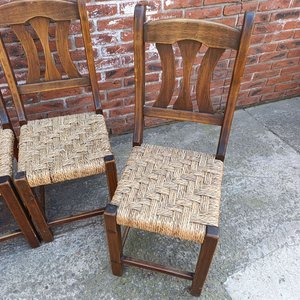 Juego de 4 Sillas de Madera Maciza con Asiento Tejido en Cardo - imagen 5