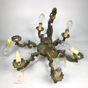 Lote anterior: Araña de Bronce Labrada de Seis Luces