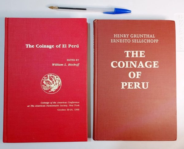 Dos libros en tapa dura sobre numismática peruana: "The Coinage of El Perú" y "The Coinage of Peru" - imagen 1