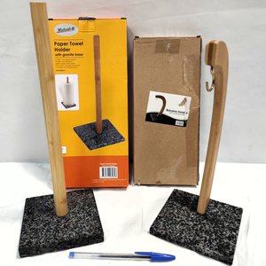 Set de Soporte para Rollo de Cocina y Colgador de Bananas con Base de Mármol - imagen 5