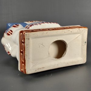 Figura de Elefante en Cerámica Esmaltada Blanca con Detalles - imagen 8