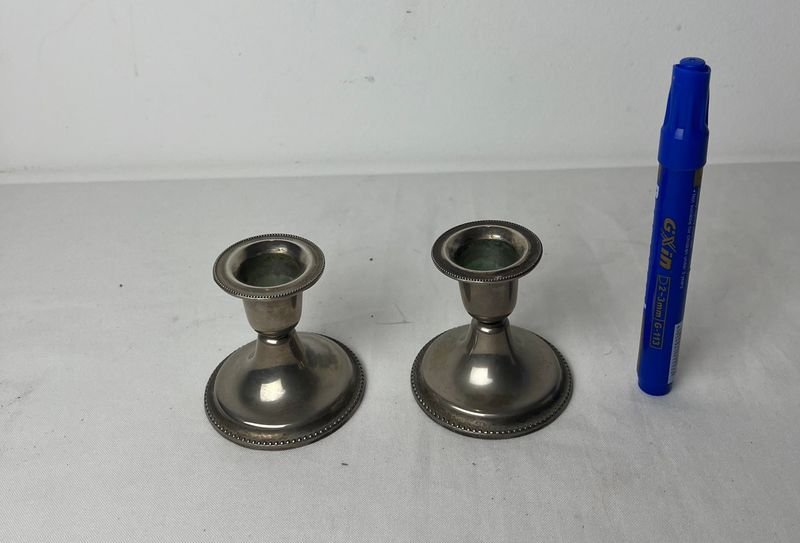 Veladores de plata en excelente condición - imagen 2