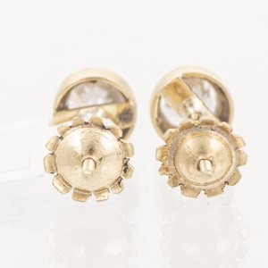 Par de Tornillos de Oro 18k con Circonias - imagen 2