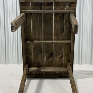 Juego de Mesa Rústica Rectangular con 4 Sillas de Madera Oscura - imagen 14