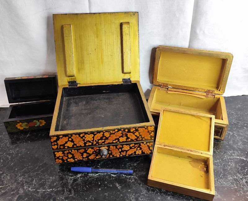 Caja de madera artesanal pintada a mano - imagen 5