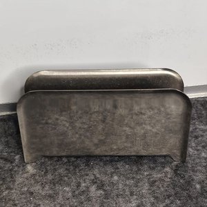 Dos Servilleteros: Uno de Acero Inoxidable Bracafe y Otro Antiguo Baño de Plata - imagen 2