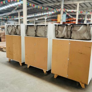 Juego de 3 Muebles Organizadores Blancos con Bolsas de Tela - imagen 5