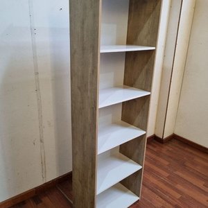 Estantería Organizadora Moderna de Madera Clara y Blanca - imagen 2
