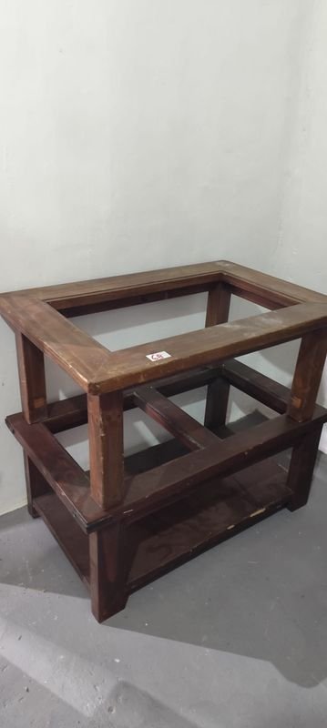 Juego de 2 Mesas Ratonas de Madera Oscura