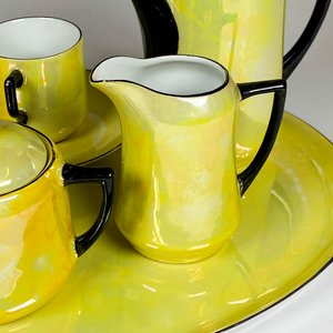 Juego de Porcelana Tete a Tete Amarillo Brillante con Bandeja - imagen 5