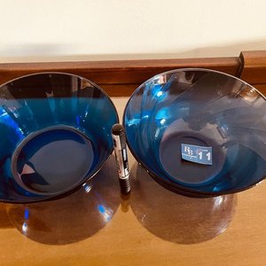 Set de 2 Cuencos de Vidrio Azul Profundo - imagen 2