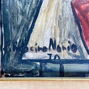 Cuadro al óleo sobre tela firmado por Ribeiro, 63x48 cm - imagen 3