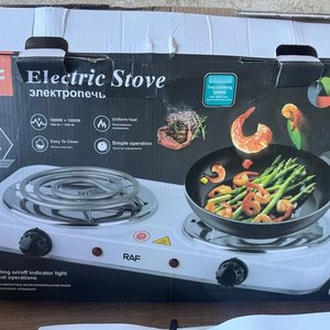 Cocinilla Eléctrica RAF con 2 Hornallas y Caja Original - imagen 2