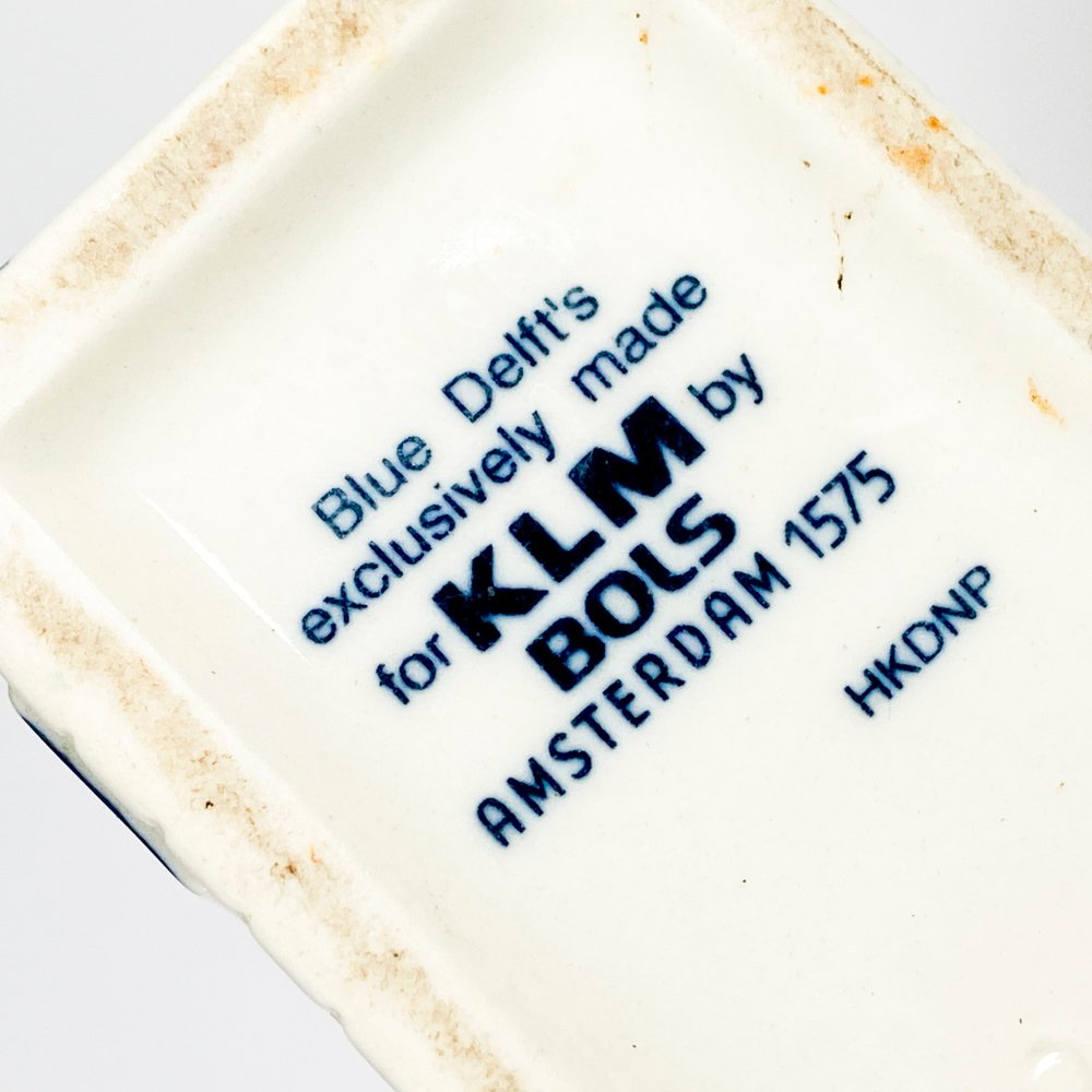 Casita de loza Delfts KLM, objeto de porcelana blanca - imagen 4