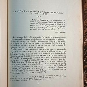 Libro "La Medalla y el Escudo a los Libertadores de Montevideo 1814" de Humberto F. Burzio - imagen 3