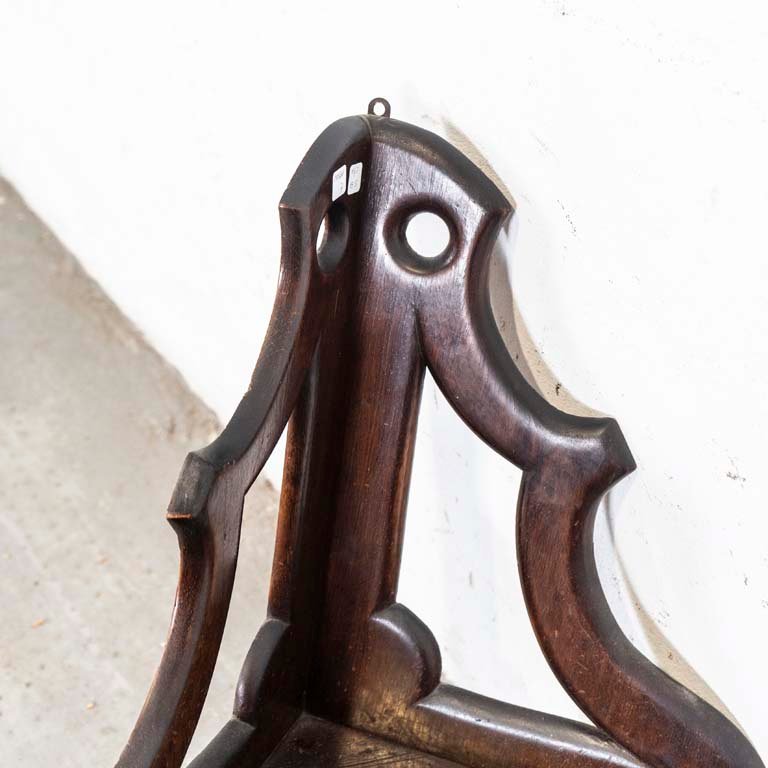Repisa esquinera de madera con detalles en el lustre - imagen 3