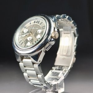 Reloj de Pulsera Montres Carlo Plateado con Números Romanos - imagen 3