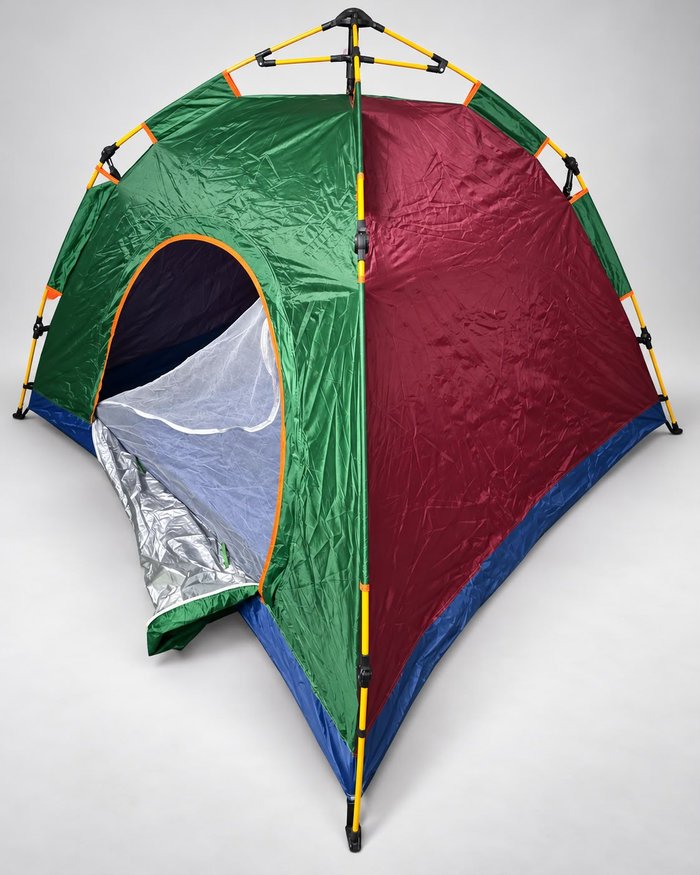 Carpa Igloo Autoarmable Verde/Roja para 4/5 Personas
