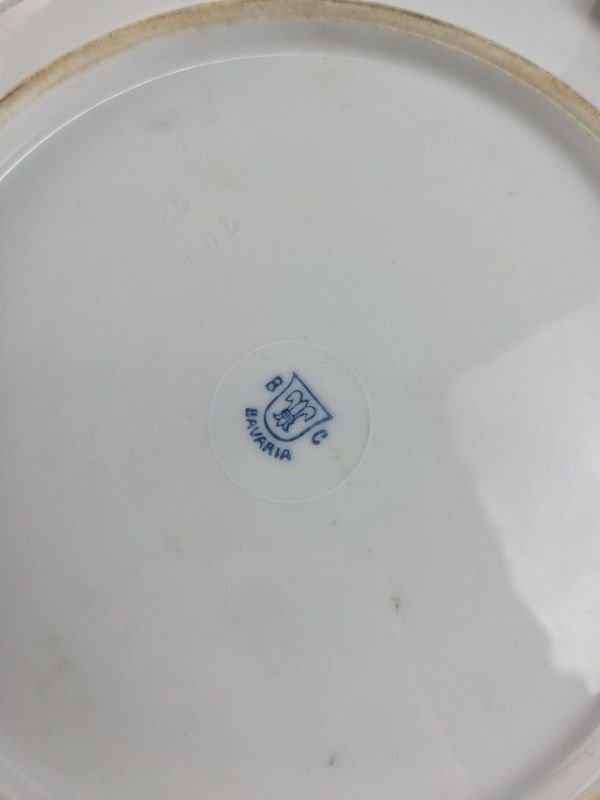 Platos de porcelana Bavaria con diseños florales y retratos - imagen 9