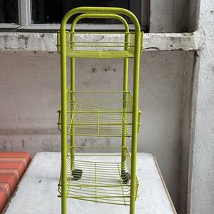 Carrito Organizador Verde Lima con 3 Bandejas Rejilla y Ruedas - imagen 6