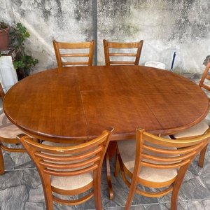 LOTE DESTACADO- Juego de comedor de madera - imagen 4