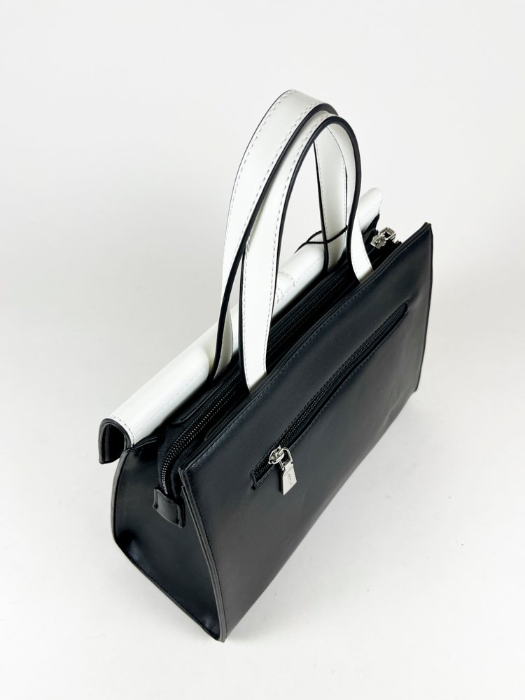 Cartera de Dama Zenit en Negro y Blanco - imagen 2