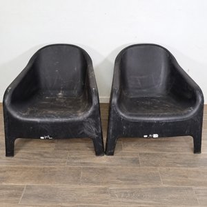 Dos Sillones de Jardín de Plástico Negro Marca Gardenlife - imagen 2