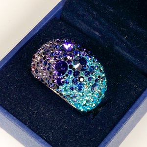 Anillo Swarovski con Cristales Multicolor y Caja Original - imagen 3