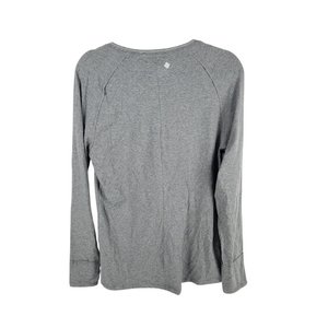 Remera de Yoga Manga Larga Gris Claro Mujer Talle M - imagen 2