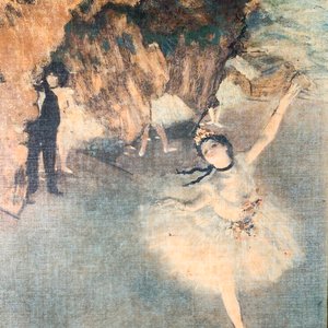 Cuadro Estampado "Bailarina de Ballet" con Marco Dorado - imagen 2