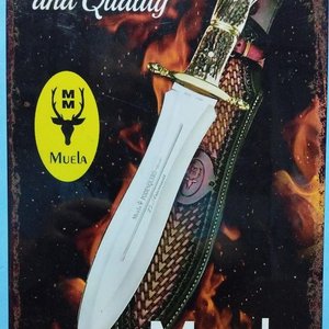 Cartel Metálico Decorativo Cuchillo Muela "Rodentero" 25 Aniversario - imagen 1