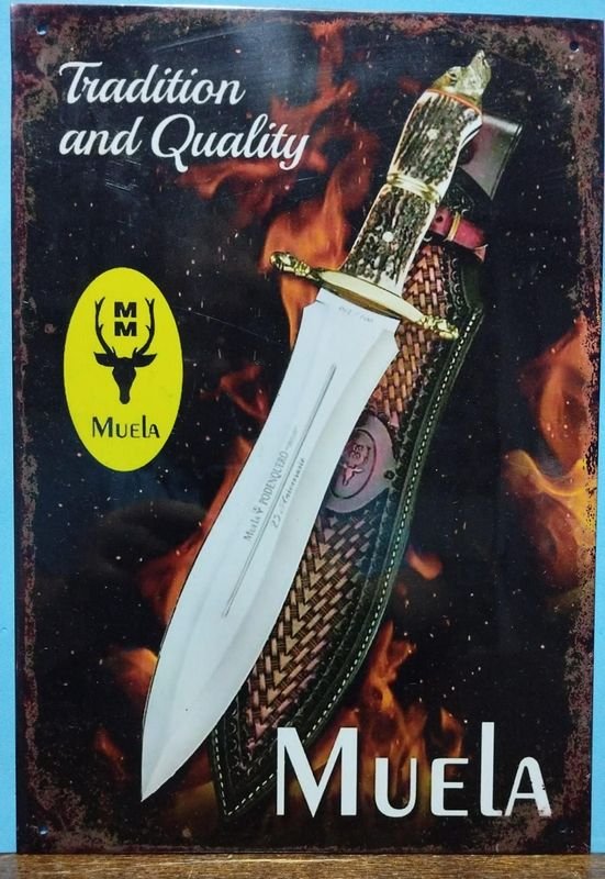 Cartel Metálico Decorativo Cuchillo Muela "Rodentero" 25 Aniversario