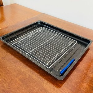 Asadera Esmaltada Negra con Rejilla para Horno - imagen 4