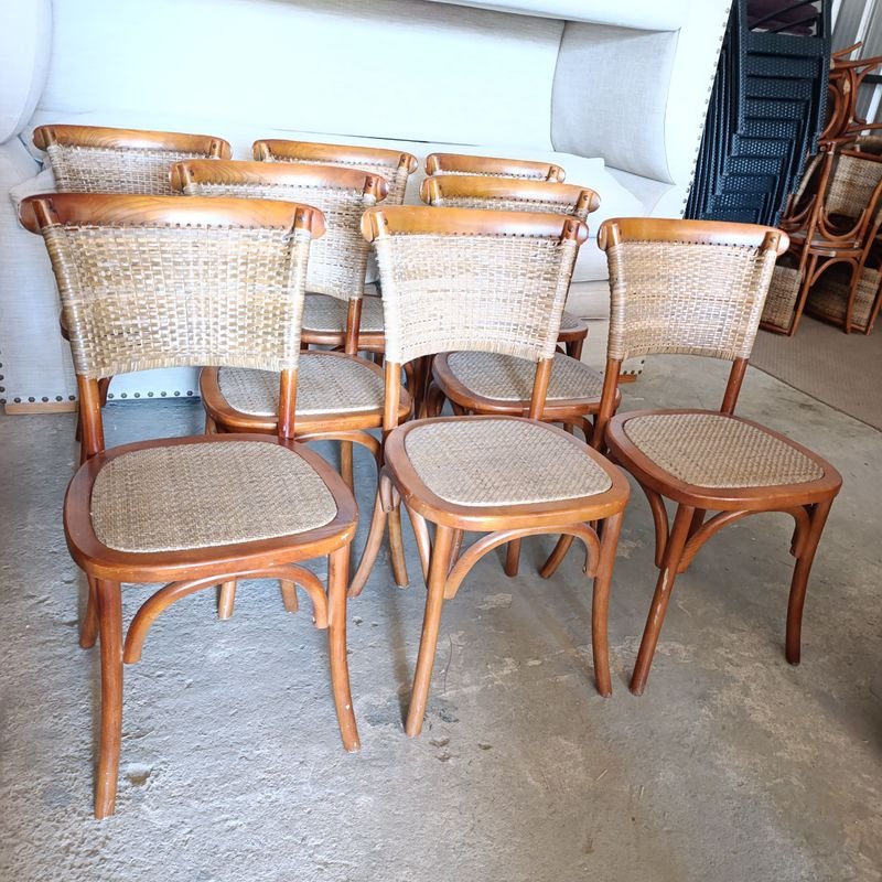 Sillas de madera y ratán en buen estado - imagen 5