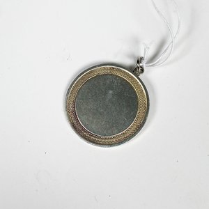 Medalla Religiosa Circular de Plata y Esmalte Azul - imagen 3
