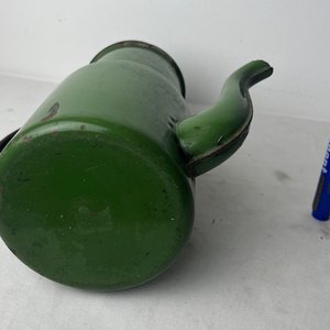Cafetera Esmaltada Antigua Verde con Tapa Negra - imagen 7