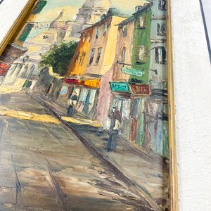 Cuadro al Óleo "Sacre Coeur" - Paisaje Urbano, 63 x 34 cm - imagen 3