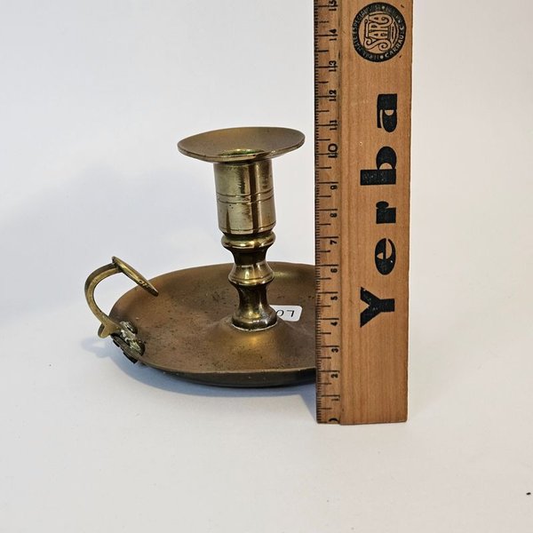 Antigua palmatoria de bronce para vela - Accesorios para el hogar - imagen 3