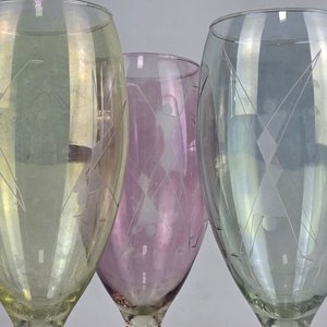 12 Copas Vintage de Cristal Tallado - imagen 5