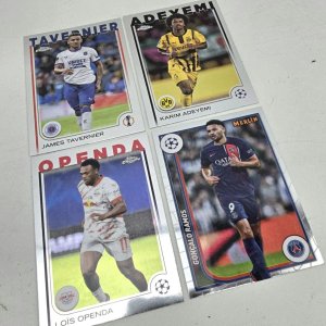 Lote de 4 Tarjetas de Fútbol Topps y Merlin: Tavernier, Adeyemi, Openda, G. Ramos - imagen 3