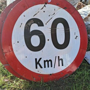 Cartel de señalización de 60 km/h, diametro 75 cm - imagen 2