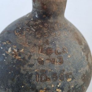 Antigua Garrafa de Gas "Alfite" Industrial - Pieza de Colección - imagen 5
