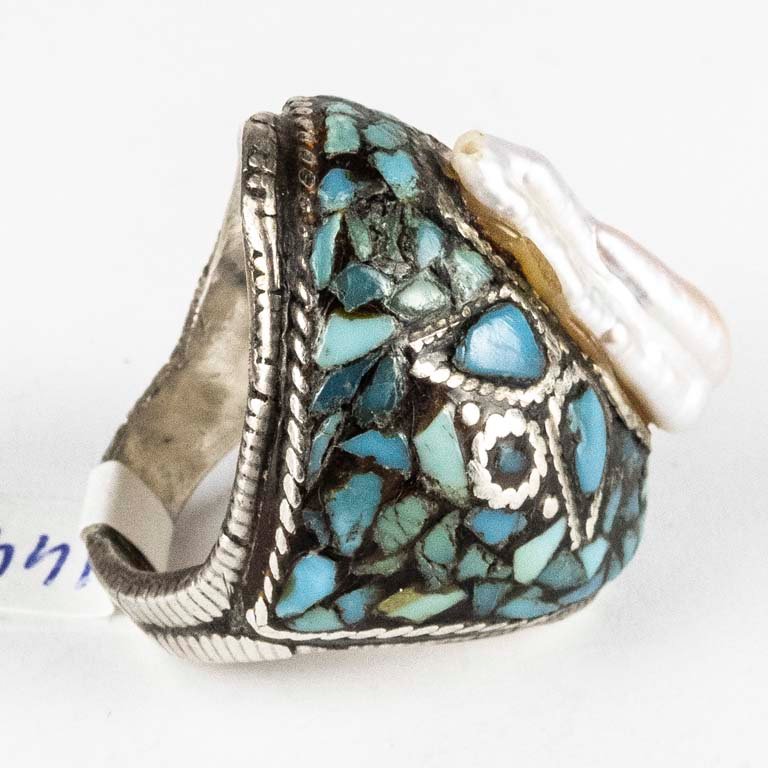 Anillo de plata y nácar - Peso: 24,7gr - Medidas: 19mm - imagen 2