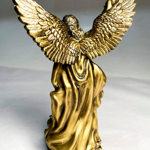 Figura Arcángel San Miguel Dorada, 21 cm - imagen 5