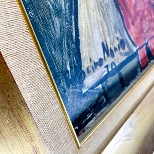Cuadro al óleo sobre tela firmado por Ribeiro, 63x48 cm - imagen 4