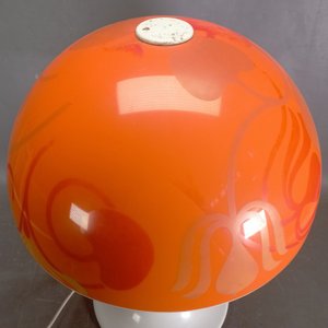 Lámpara de Diseño Tipo Hongo en Acrílico Naranja y Blanco - imagen 7